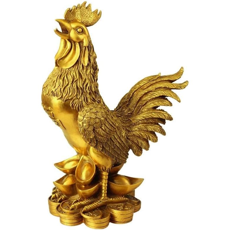 Suprimentos Taoístas Amuleto Exorcismo Atrai Boa Sorte Mascote Decoração Pingente Ornamento de Galo de Latão Ornamento A