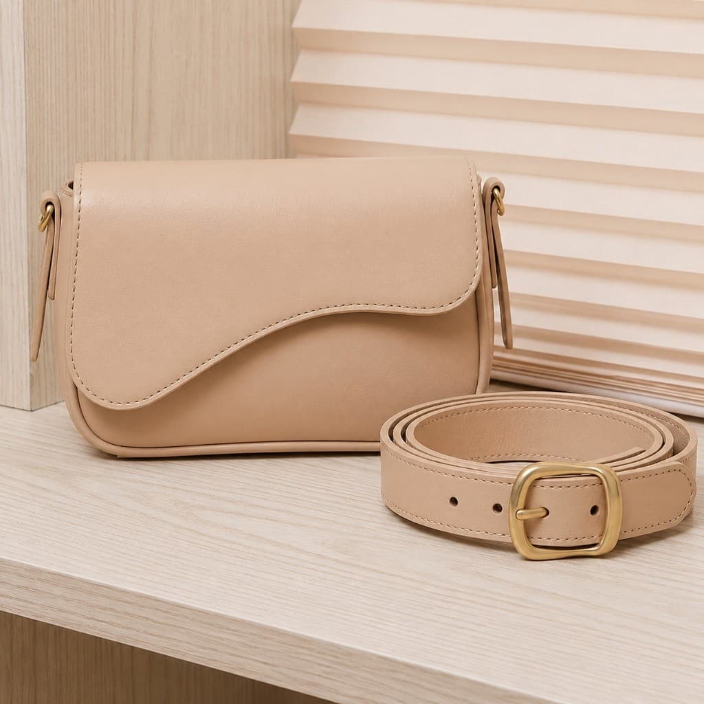 Kit Bolsa + Cinto Femininas Versátil e Elegante em Cores  Variadas