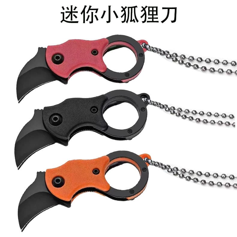 Mini faca de raposa faca dobrável EDC portátil Gadget colar presente faca de bolso aberto expresso faca de garra de bols