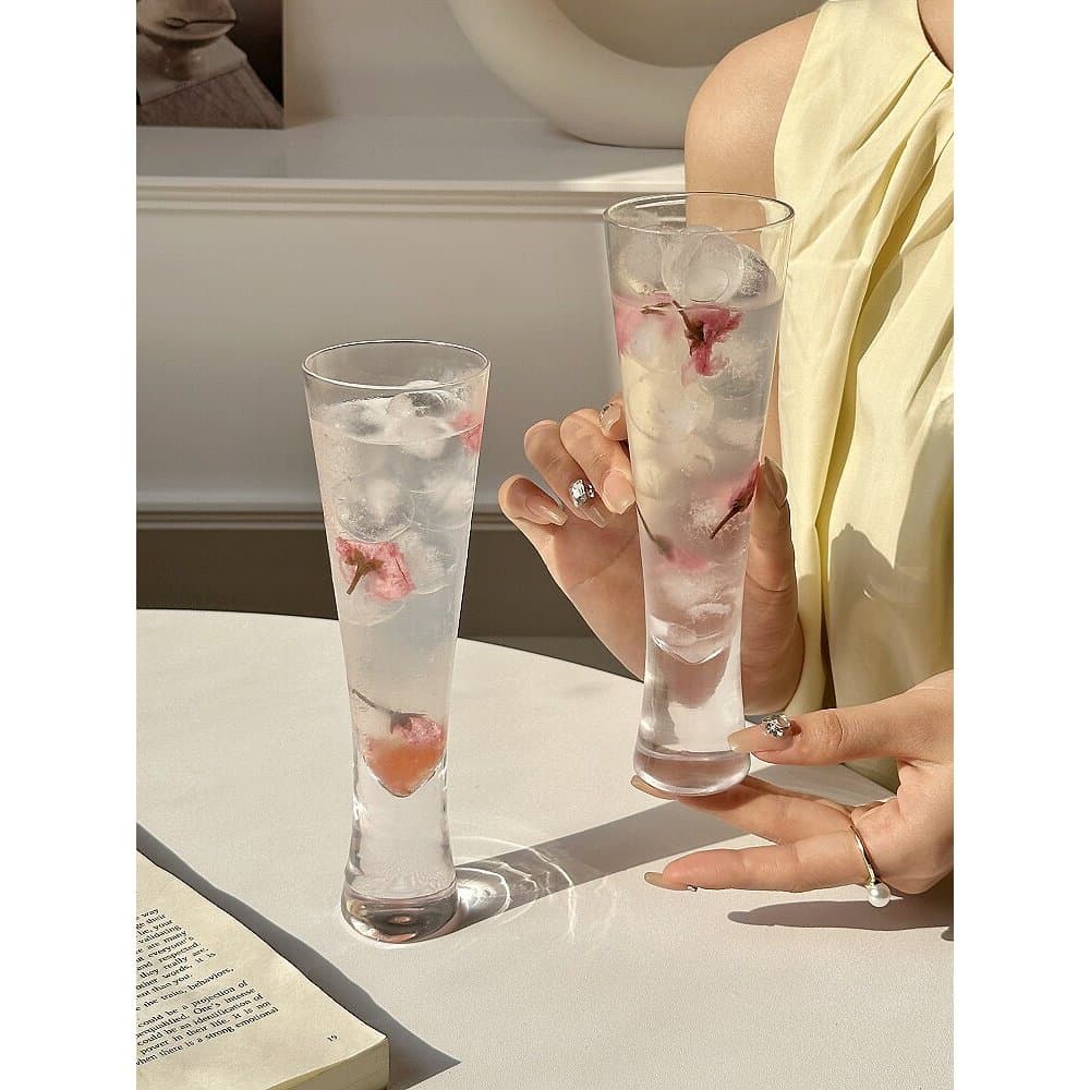 Cálice de vidro de cristal de cintura pequena, copo de suco doméstico, champanhe, coquetel, frutas, vinho tinto, vinho