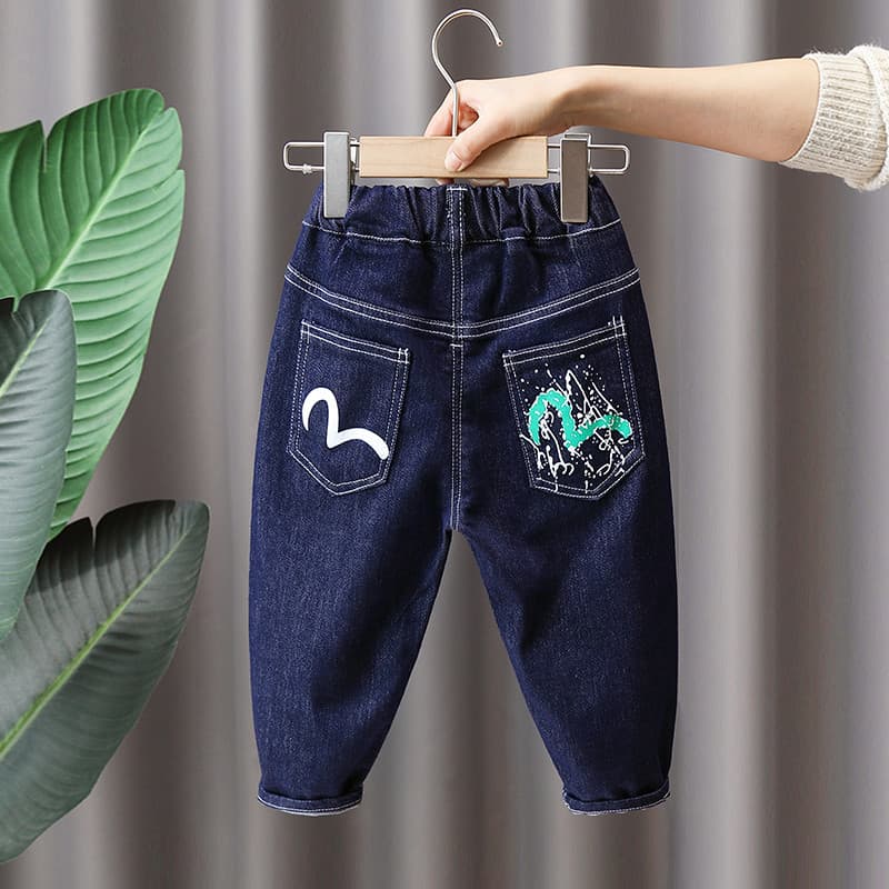 Calças de bebê primavera outono Jeans crianças roupas de outono calças de bebê 2026 novo estilo calças casuais meninos m