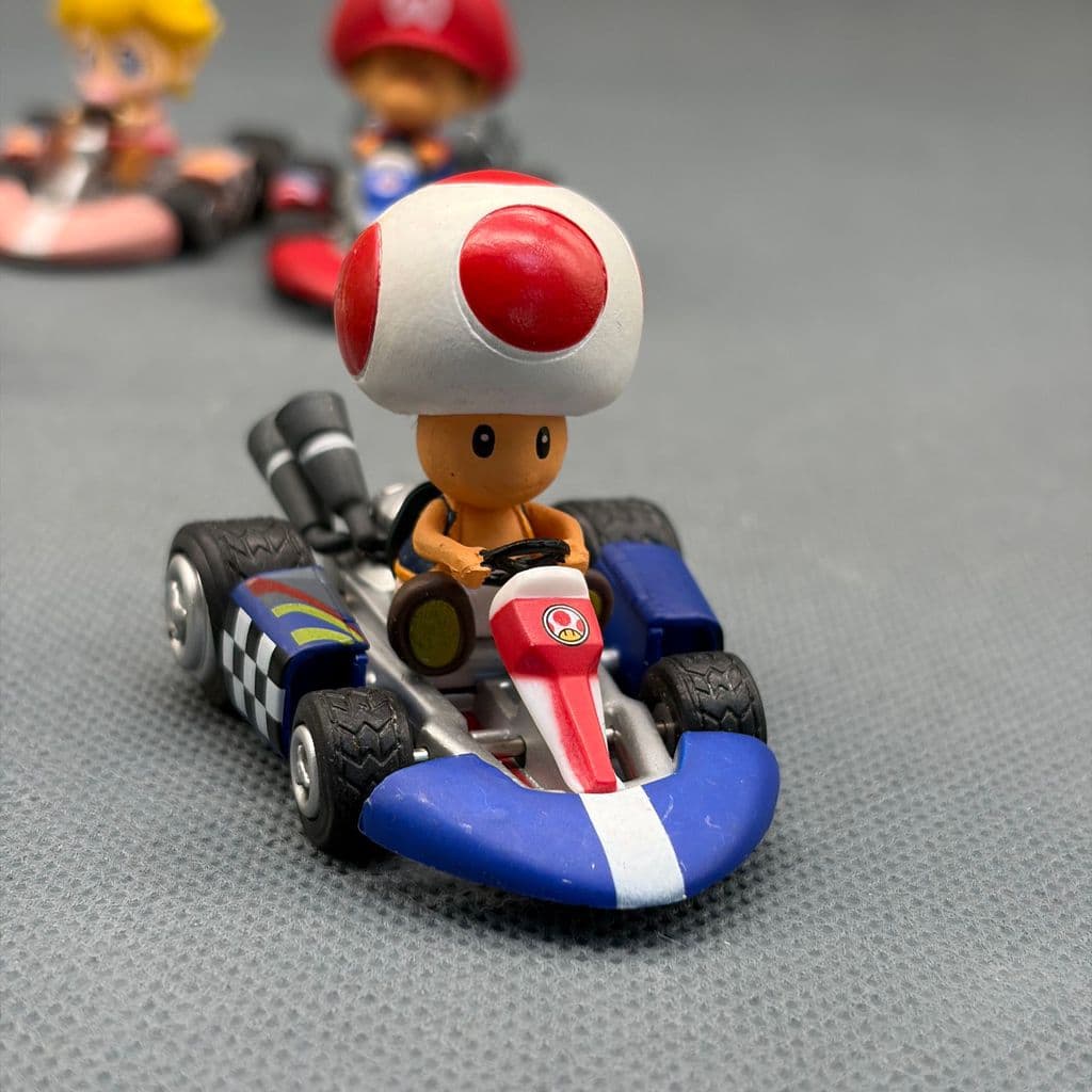 Carro de Brinquedo Autêntico Nintendo Bowser Princess Peach Pull-Back Mario Estilo Infantil Condição Padrão: Usado com P