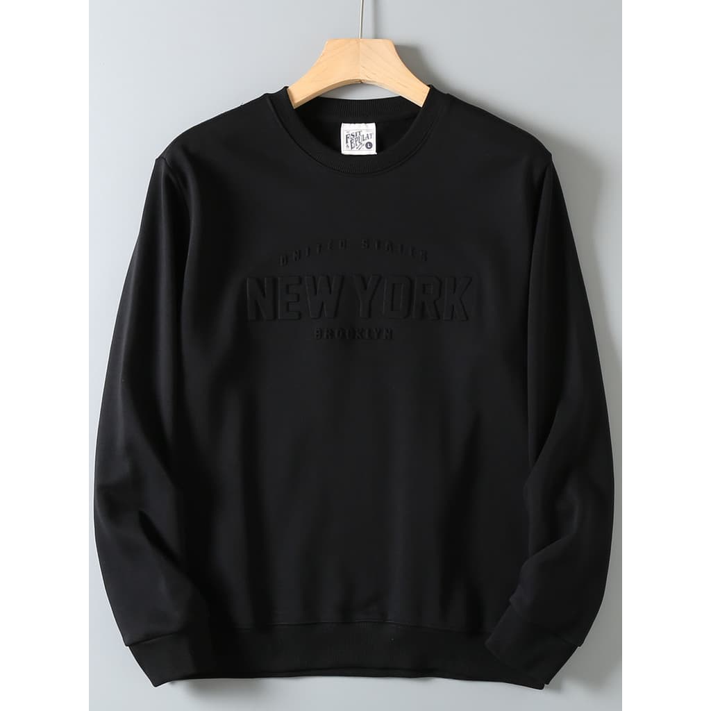 Comércio exterior pedido Original americano Retro tridimensional em relevo outono moda masculina solta Terry moletom Cas
