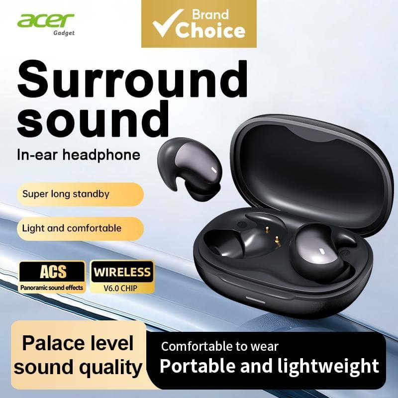 Acer OHR720 Fones De Ouvido TWS Sem Fio Bluetooth Intra-Auriculares Com Microfone De Longa Duração Bateria Tipo C Carreg