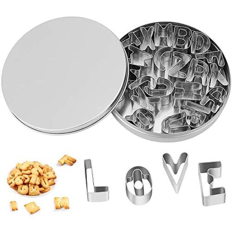 Cortadores De Biscoitos , Letras Do Alfabeto , Molde De Biscoito Fondant , Símbolo De Plástico DIY Cozimento , De Aço In