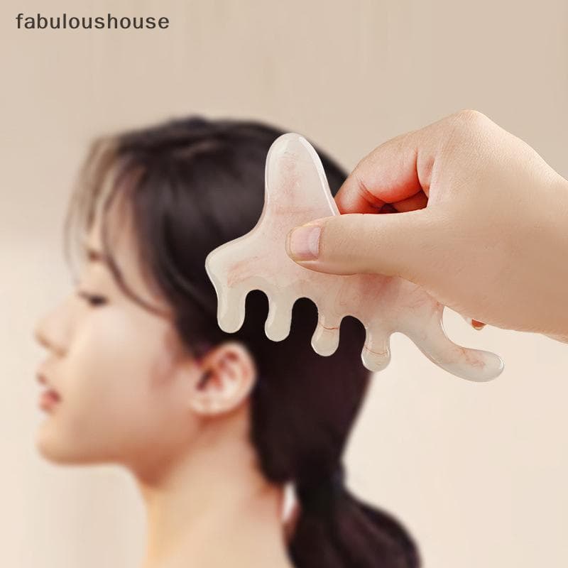 Corpo Meridiano Massagem Resina Cinco Dentes Largos Terapia De Acupuntura Anti-Estático Cabelo Liso