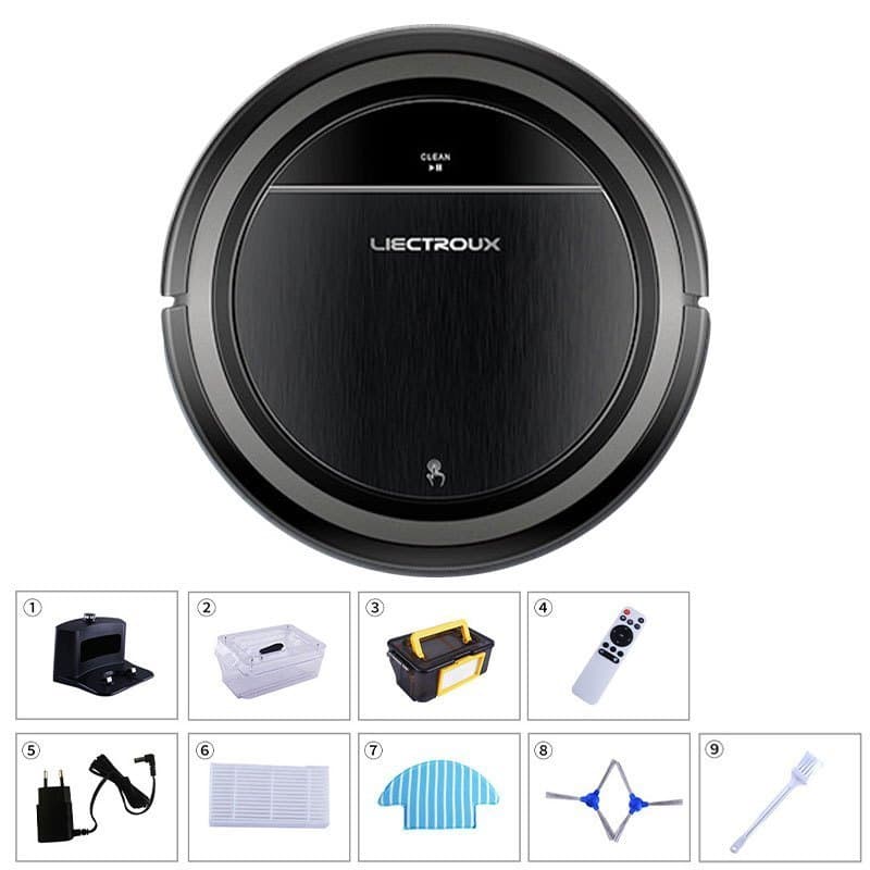 Robô Aspirador Inteligente com Base Auto Coletora WiFi App Varre Aspira e Passa Pano Mapeamento Automático