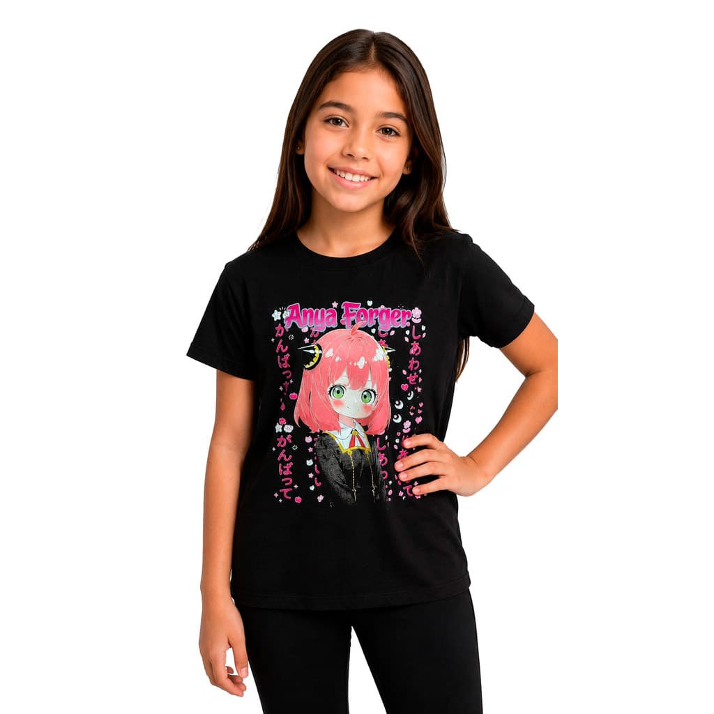 Camiseta Infantil Spy Family Anya Forger Anime 100% Algodão