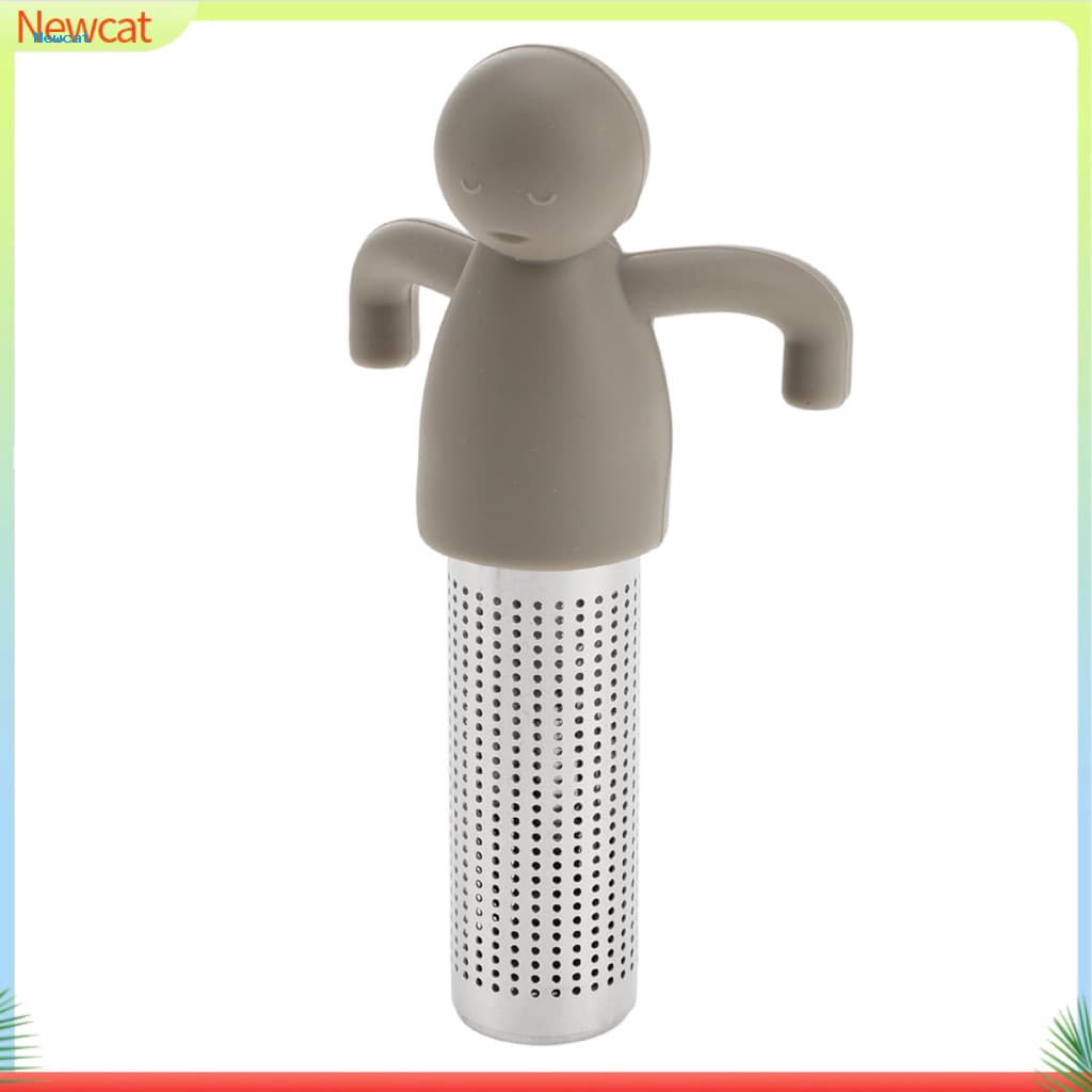 Anti-oxidation Tea Filter Flexible Figure-shaped Silicone Infuser – Heat-resistant Loose Leaf Strainer Easy-clean for