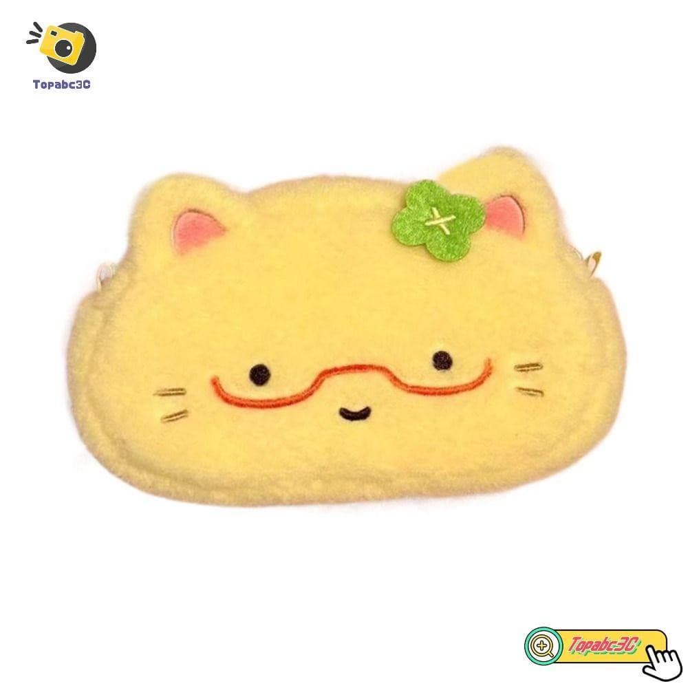 Lápis TOPABCC , Bolsa De Caneta De Desenho Animado De Grande Capacidade Papelaria Multifuncional De Pelúcia Para Gatinho