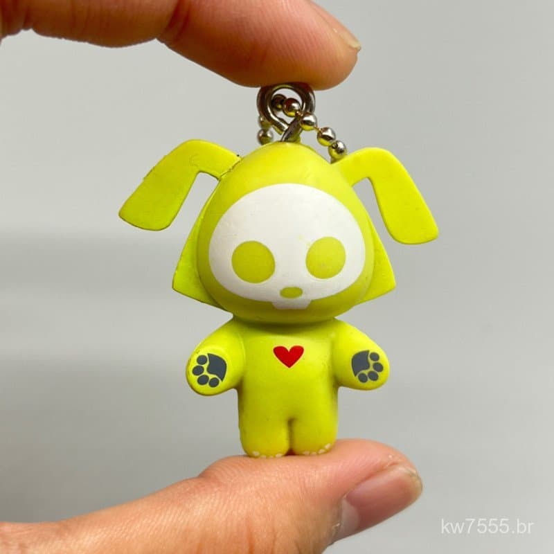 Produtos soltos: Pingente de pelúcia verde fofo da versão Q da Skelanimals em estoque.
