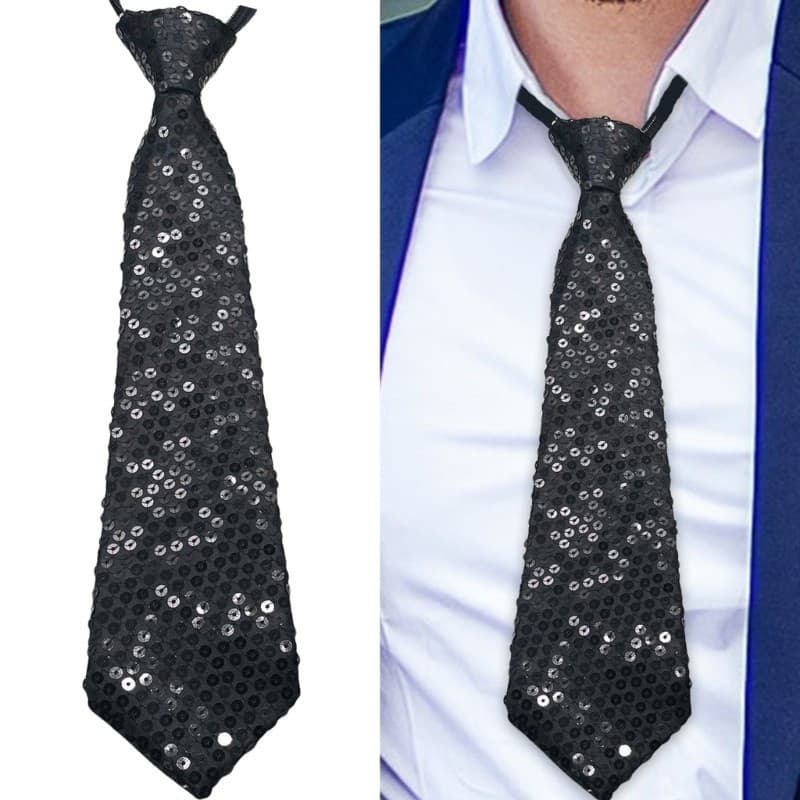 AA * Suspensórios Elásticos Nas Costas Em Y Para Homens Com Gravatas Conjunto De Gravata Lantejoulas Brilhantes Eventos