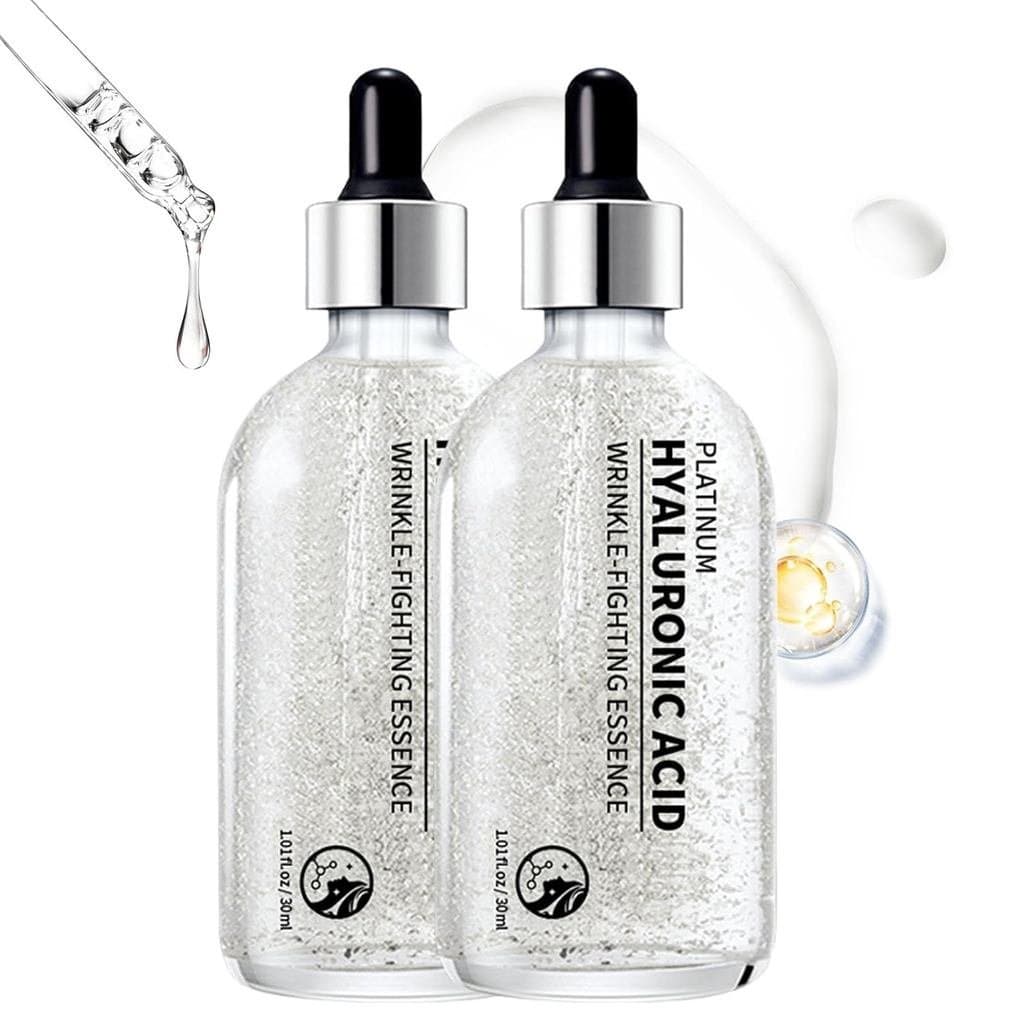 Sérum de Ácido Hialurônico, Sérum Hidratante Anti-Rugas, Hidrata e Acalma a Pele, Reduz Rugas — Aumenta a Firmeza e o Br
