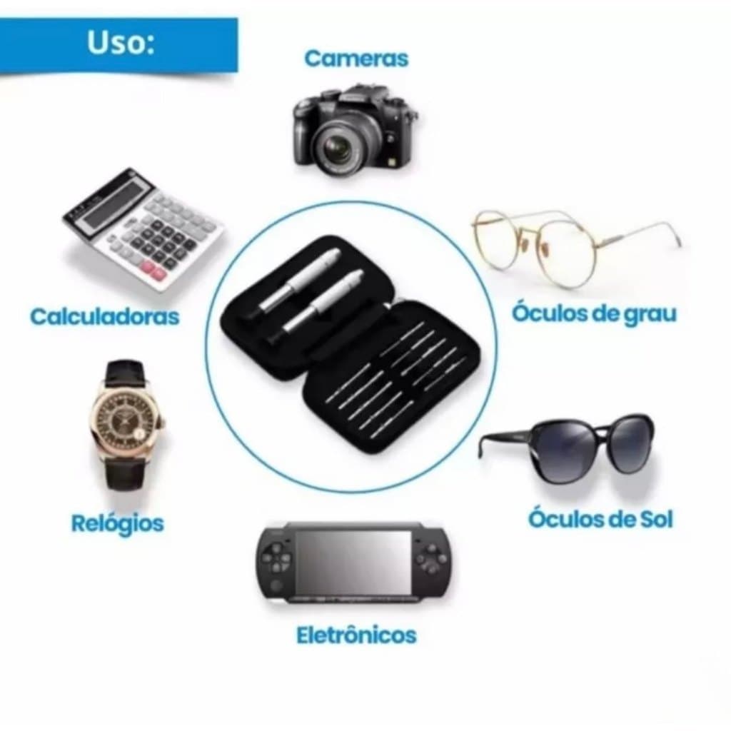 KIT de chave de fenda para óculos de 10 peças sortimento de ferramentas ópticas nova