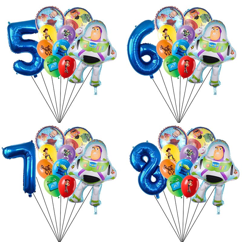 Toy Story 10 Unidades/Conjunto De Folha De Alumínio No . Balões Para Decoração De Festa