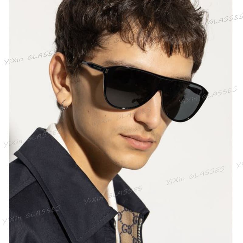 Moda Simples Aviador Grande Quadro Proteção UV Óculos De Sol Masculino E Feminino