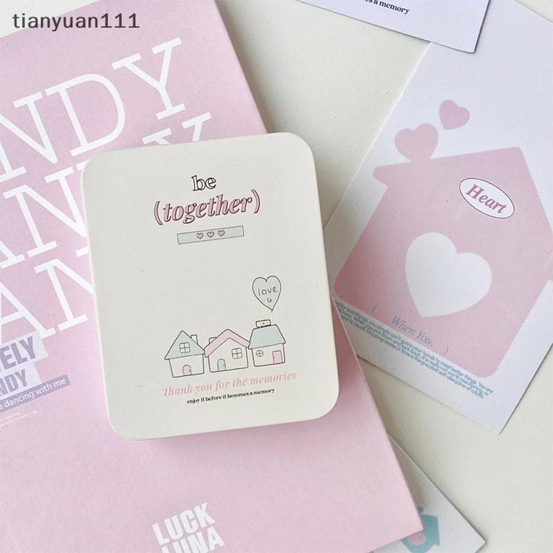 tianyuan111 Kawaii Casa Padrão Caixa De Armazenamento Dos Desenhos Animados Ferro Recipiente Caso Pequeno Doces Jóias De