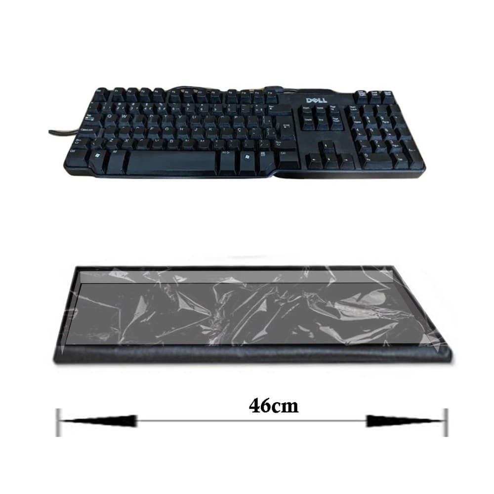 Capa pra Teclado de Computador Sob Medida L48cm A25cm Frente Transparente Impermeável