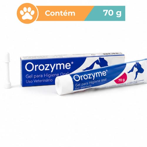 Gel Oral Inovet Orozyme 70g Higiene Bucal Cães Gatos