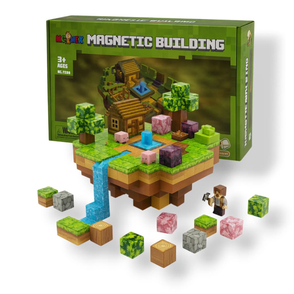 magnetic building 108 pçs: seu mundo em blocos!
