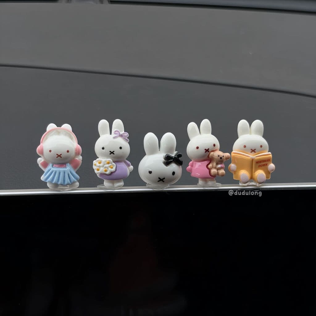 Estilo coreano buquê coelho de alto valor decoração do carro adesivos cura atmosfera dos desenhos animados remendo ornam