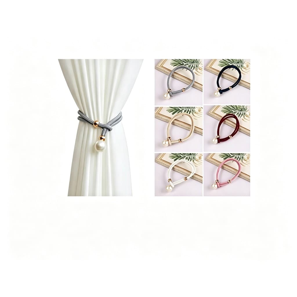 Cordão Amarra Cortina Elegante Com Pingente De Pérola 2 Peças Fixador De Cortina Decoração Casa