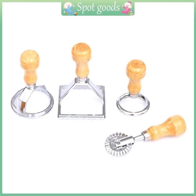 Conjunto de Cortadores de Ravioli Vivi, Prensadores com Cabo Tradicional, Fácil de Usar, para Massa Caseira