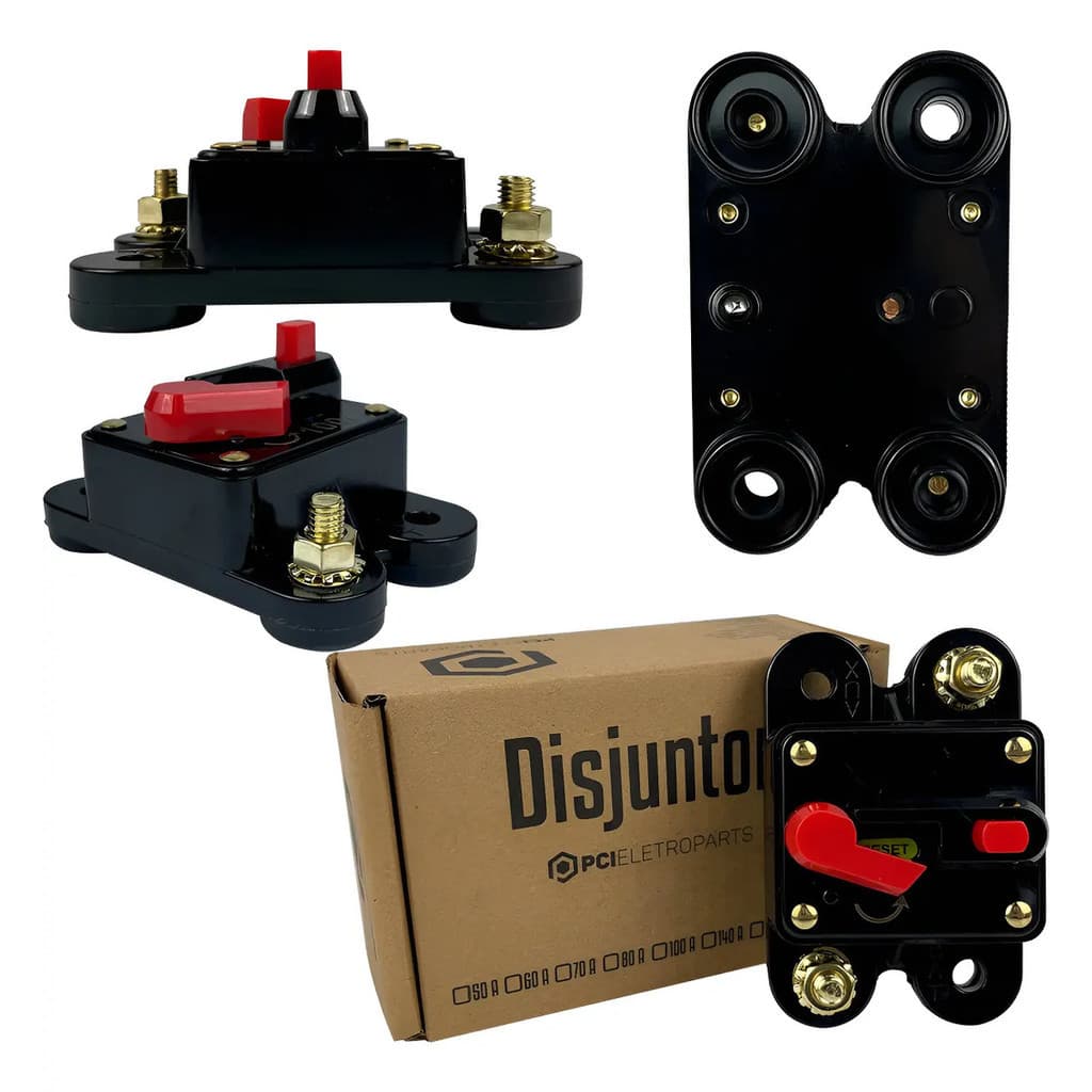 Disjuntor Som Automotivo Carro Chave Geral Com Reset 250a