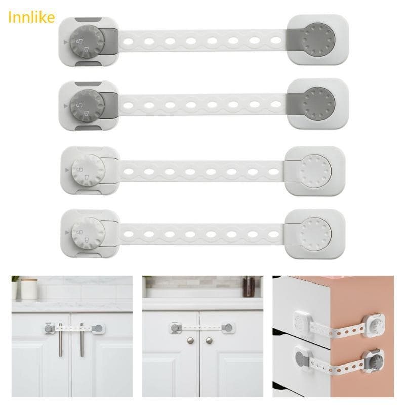 Innlike 2 Unidades Fechaduras Armário À Prova Bebês, Fácil Instalação, Design Danos, Dispositivo Segur