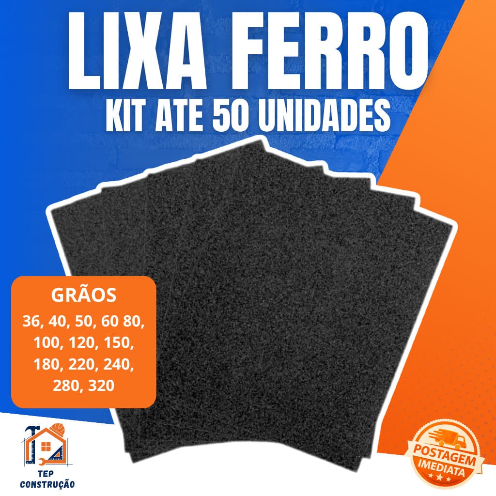 Lixa Ferro Manual Em Folha - Metal, Alumínio, Inox - Grãos Finos Médios Grossos