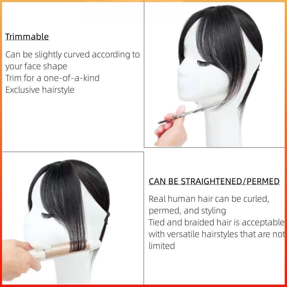 MOLYBR Falsas Faixas , Extensões De Cabelo Invisíveis Naturais Parte Média Da Moda Clip Ultralight Side Fringe Women