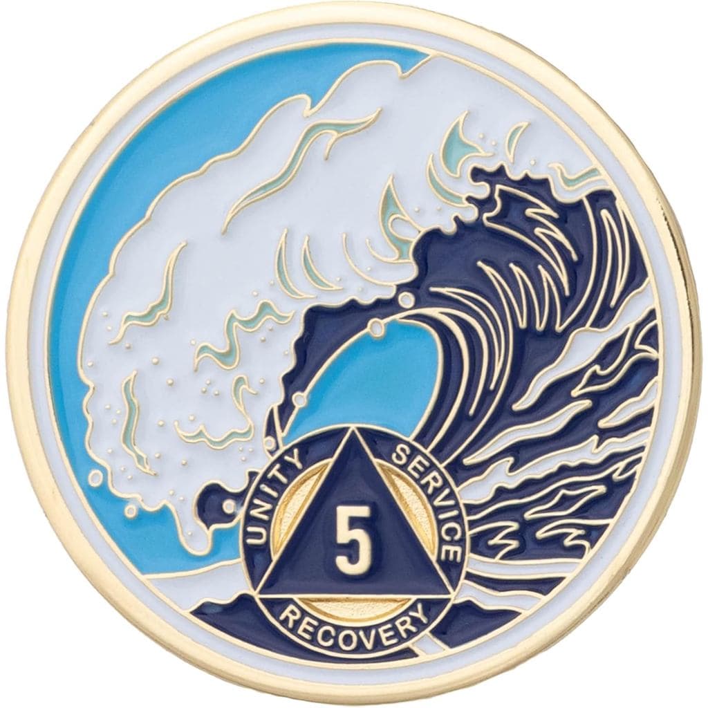 Anel comemorativo de vinho de 1 a 50 anos, medalha AA banhada a ouro e medalha de reabilitação, anel de 5 anos, moeda co