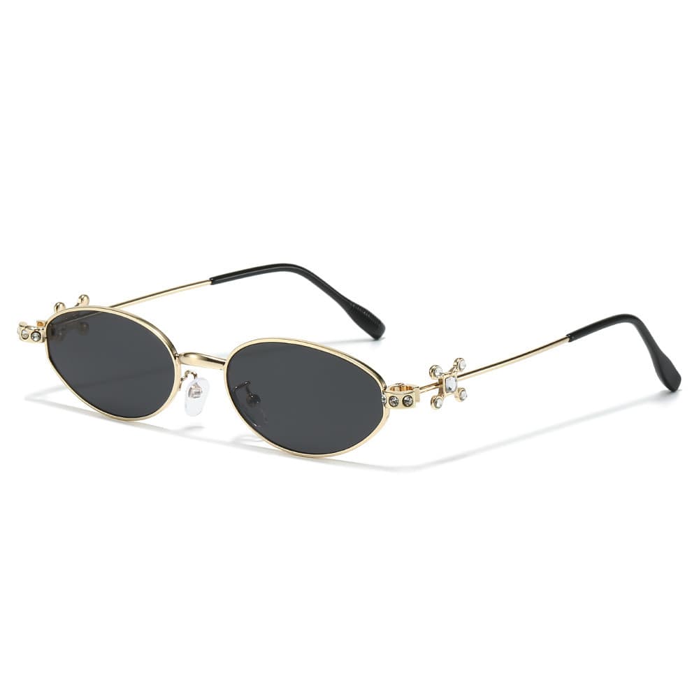 Nova armação de óculos com design de moda, armação oval de estilo europeu e americano.