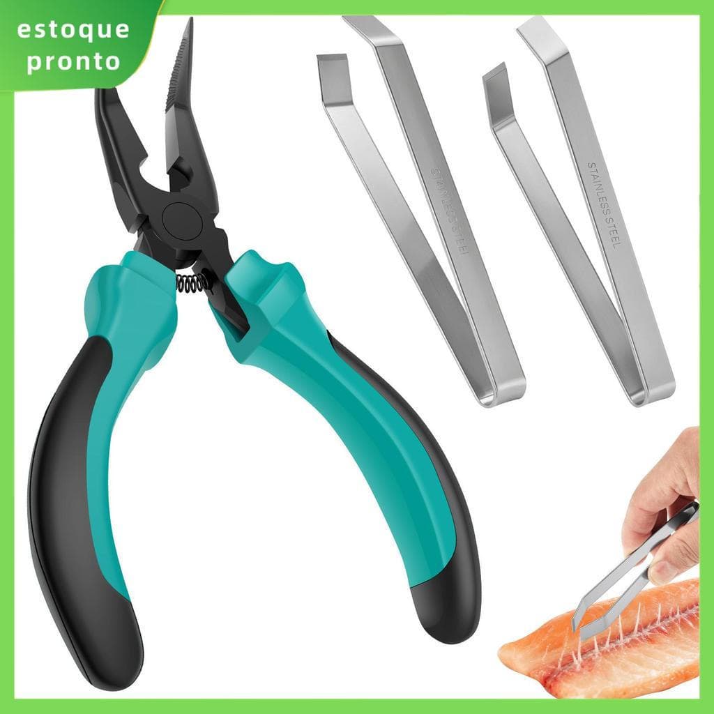 Alicate De Remoção De Osso De Pino De Peixe , Aço De Alto Carbono , Pinça Com Plana E Inclinada SHOPSKC7447