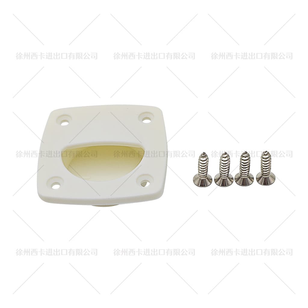 Puxador de nylon branco para gavetas embutidas, adequado para iates, barcos, trailers e acessórios de ferragens para cas