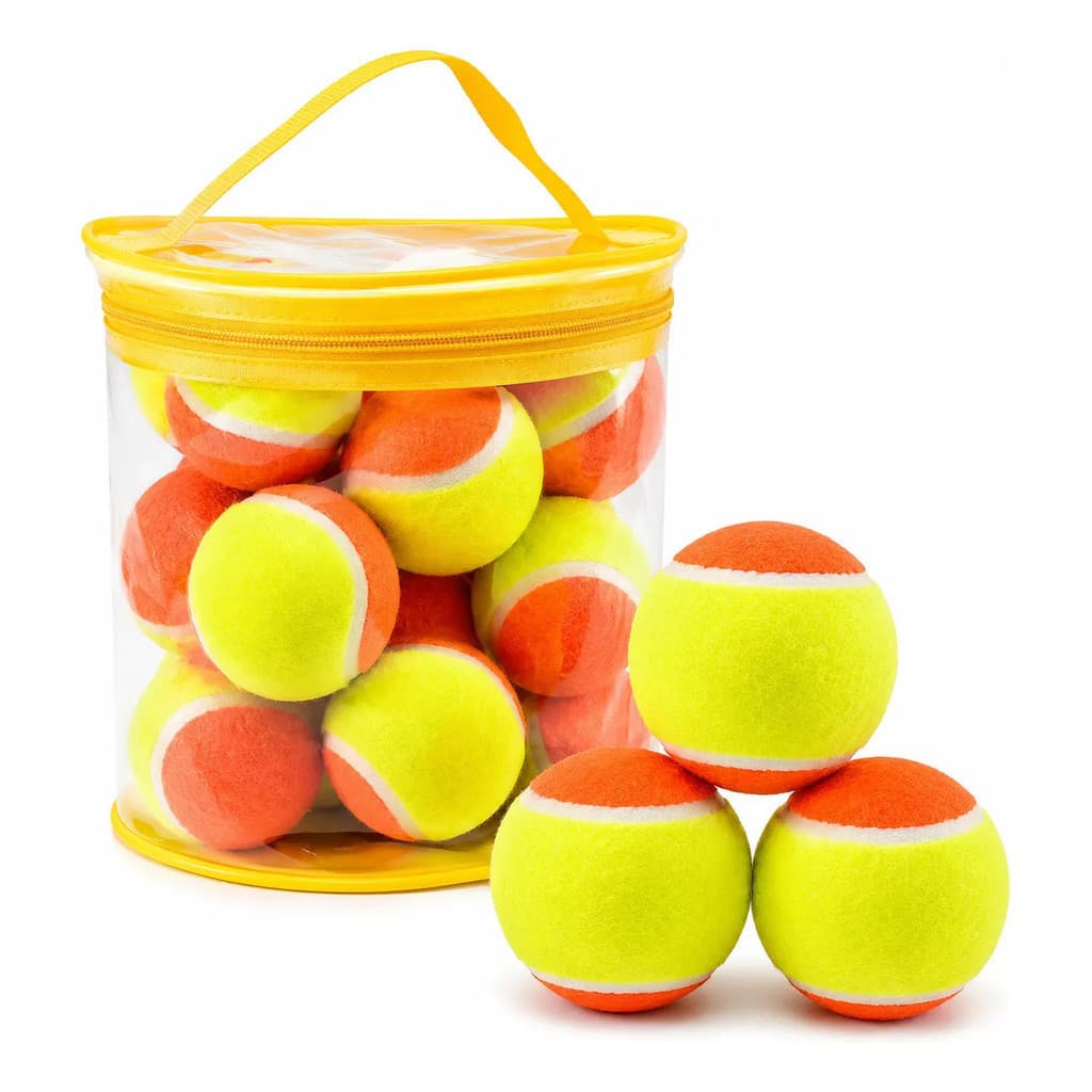 Kit 12 Bolas De Tênis Infantil 60mm 9 A 12 Anos Bolsa