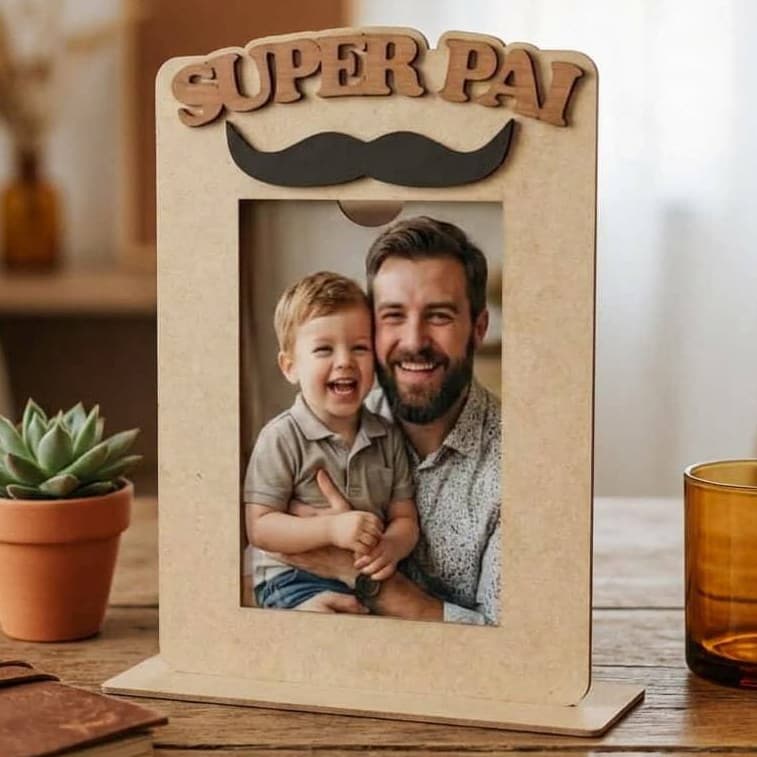 Kit Porta Retrato Super Pai Personalizado para lembrancinhas Exclusivas