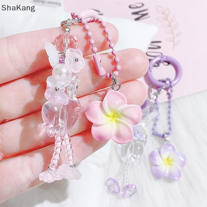 SKMY Doce Flor Colorida Chaveiro Bonito Pingente Moda Saco Charme Criativo Mochila Decoração Acessórios SKK