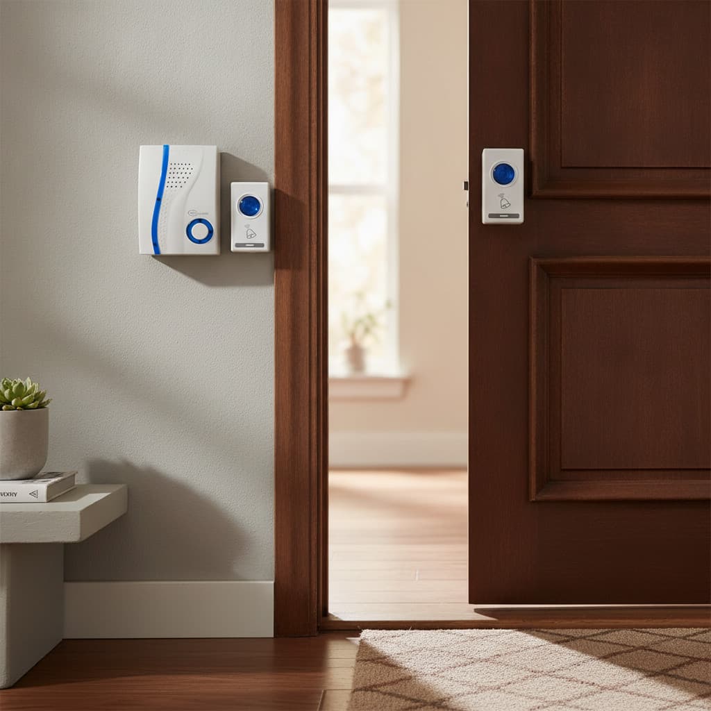Campainha Sem Fio Digital ML-A05 Bivolt Branco Instalação Rápida Para Casa Escritório Consultór