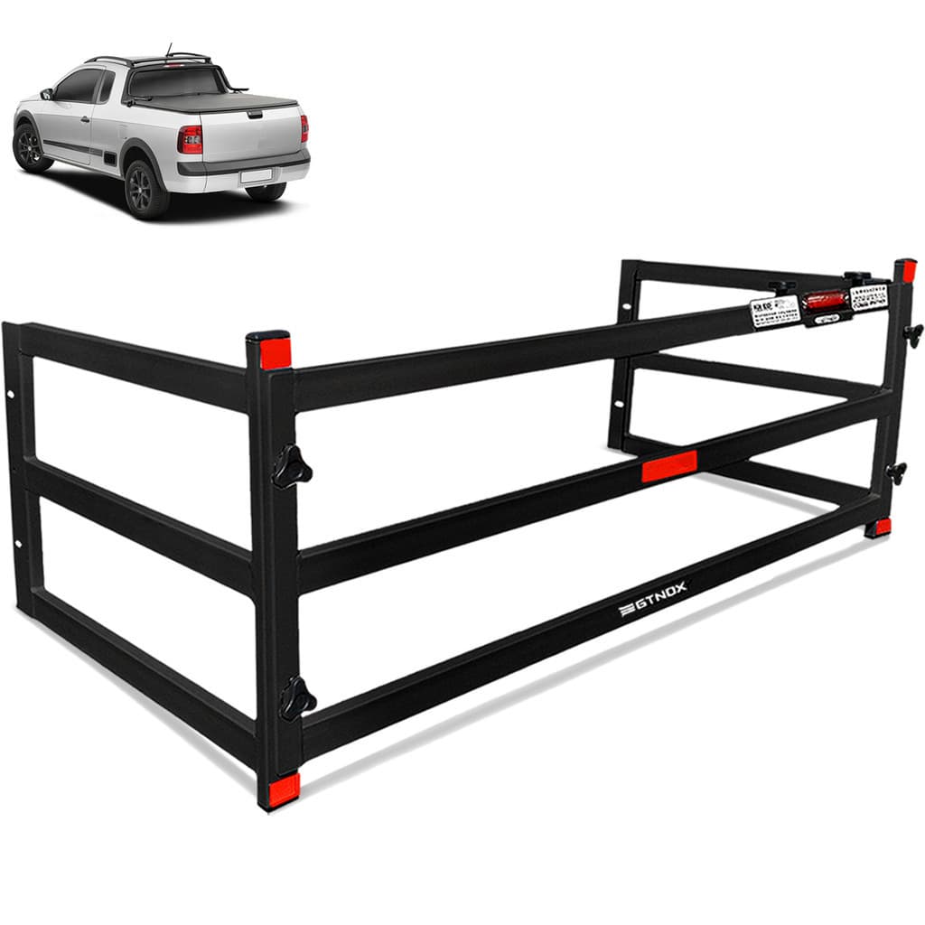 Extensor de Caçamba Saveiro 2010 a 2024 Divisor Preto ED