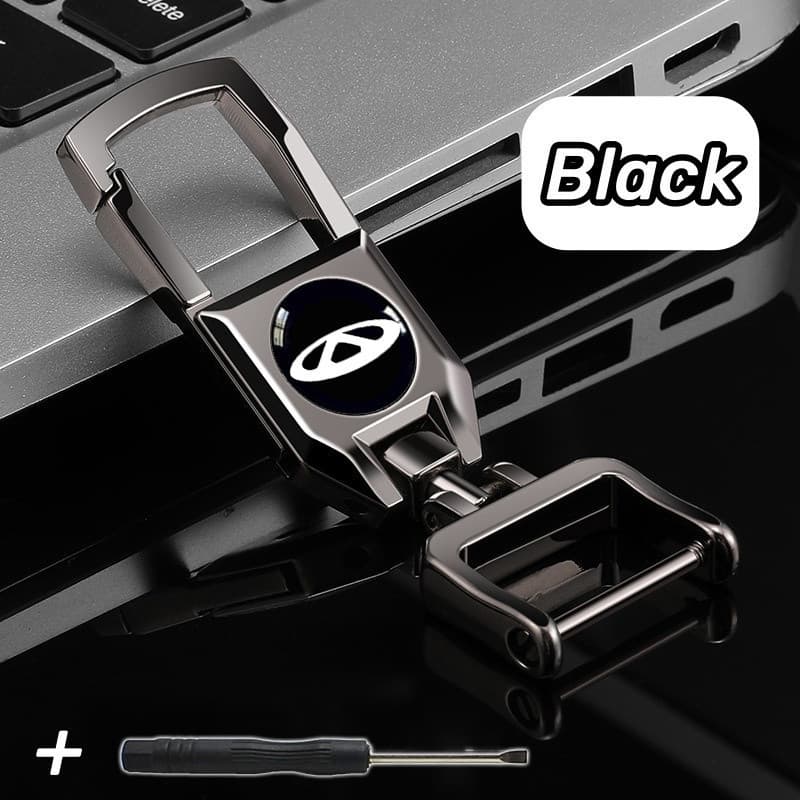 Chaveiro De Carro Chery Universal 360 ° Corrente Anti-Perda Com Logotipo Da Marca 3D De Rotação Suave Para Tiggo 5x 8 7