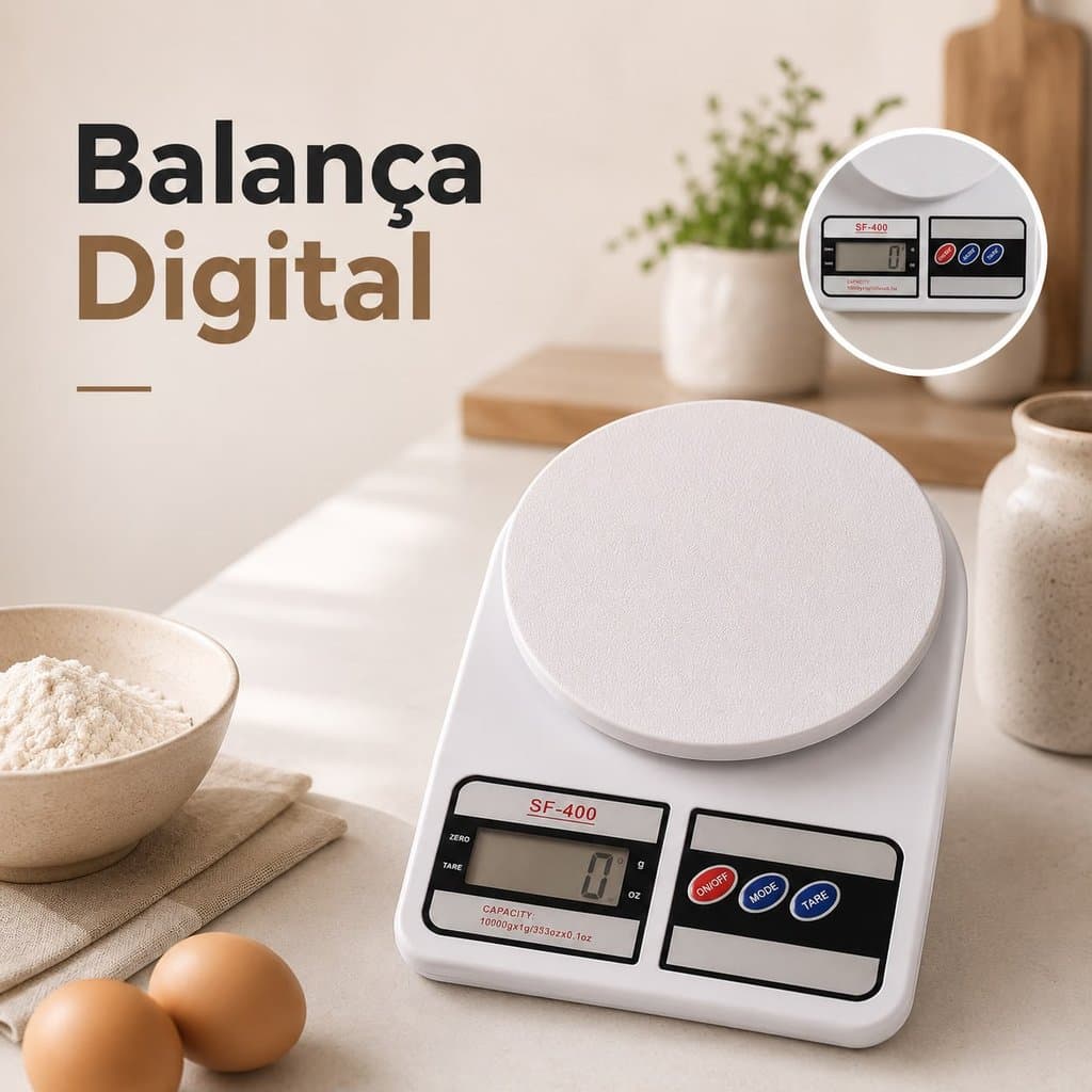 Balança De Precisão De Cozinha Digital Até 10KG
