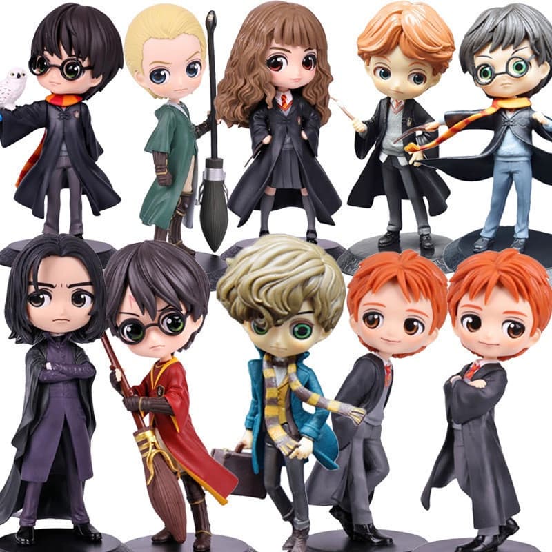 Q Posket Harry Potter Hedwig Hermione Granger Ron Weasley Snape Figura de Ação Newt Scamander Malfoy Modelo de Brinco RU