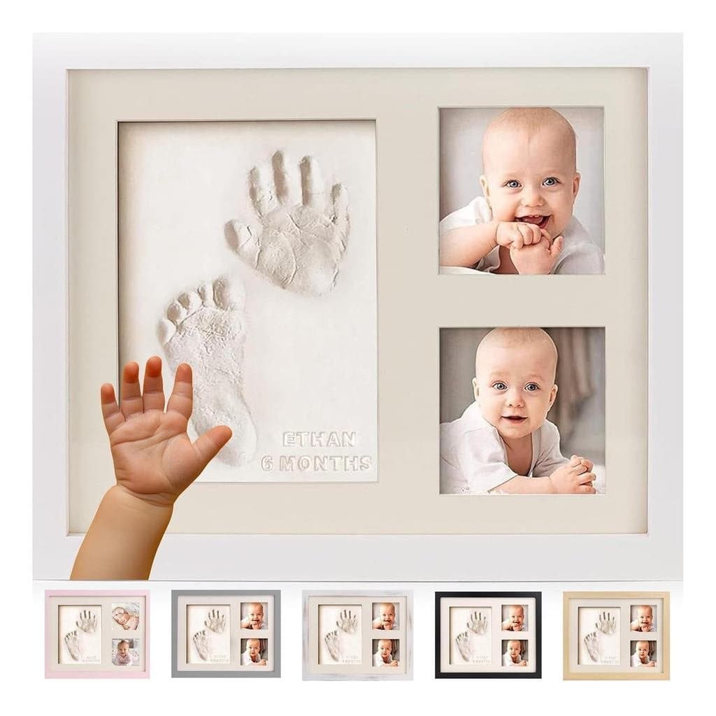 Kit de Moldagem de Mãos e Pés de Bebê Bubzi Co, Moldura de Argila para Lembrança de Impressão de Mão, Molduras para Foto