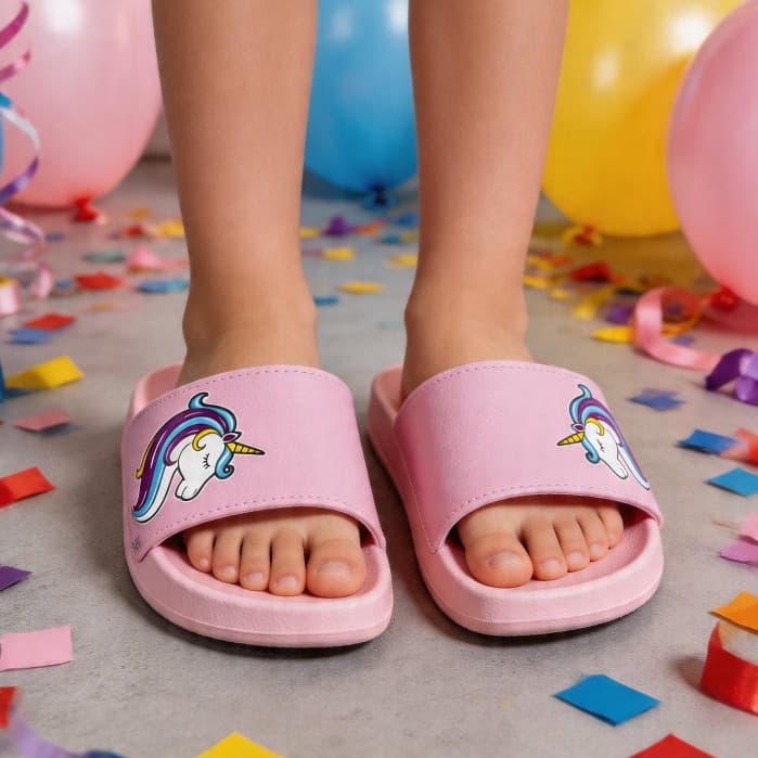 Chinelo Infantil Menina Unicórnio Lindo Confortável Leve Macio Delicado Moda Criança