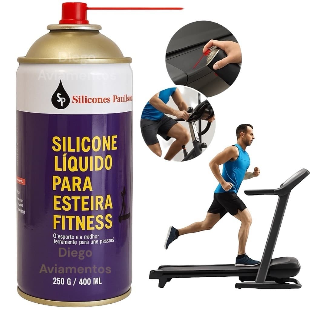 silicone spray lubrificante esteira e bicicleta ergométrica elátrica portátil lona academia 400 ml