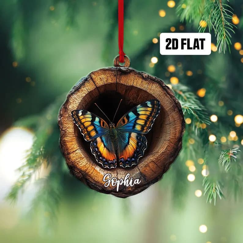 Vendas diretas da fábrica novo estilo Animal decoração de natal pingente de árvore de natal 2D impressão plana acrílico