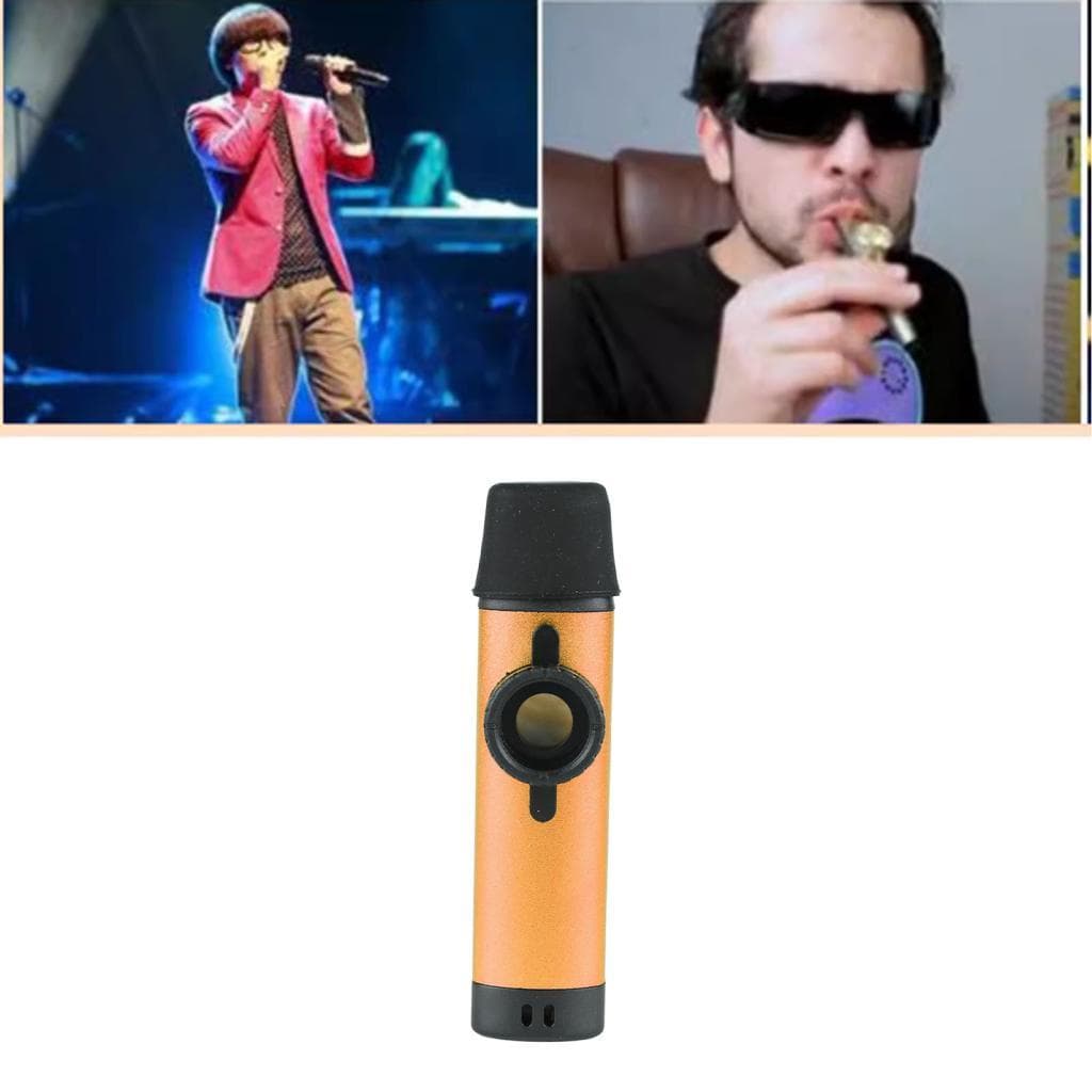 Mingzhe instrumento musical portátil kazoo, tom ajustável de alumínio profissional com 5 unidades de diafragma de
