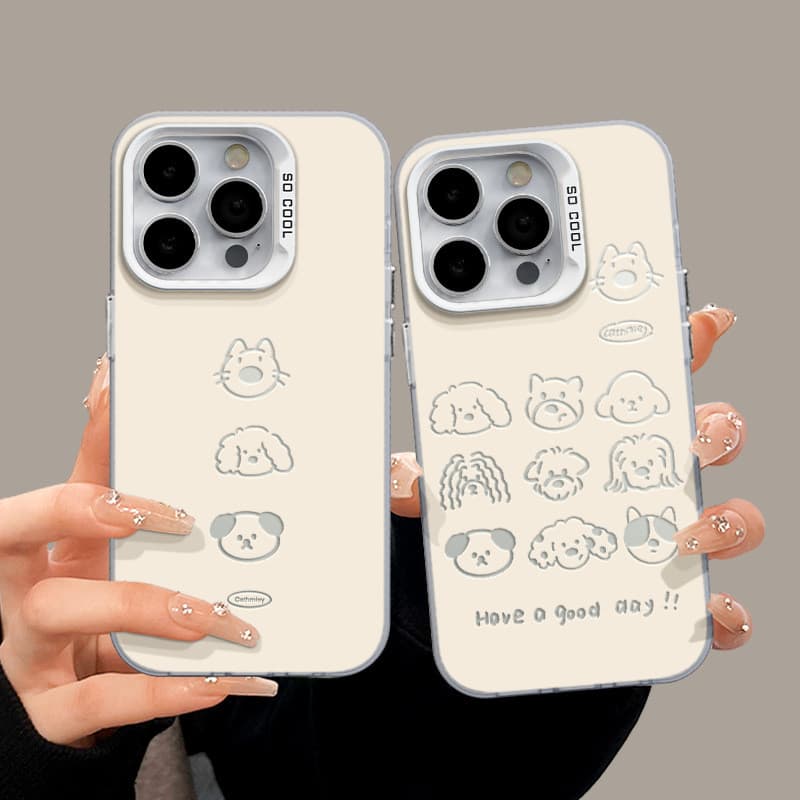 Pronta Entrega |   Capa para iPhone 17 Pro Max / 16 Plus / 15 Edição Casal |   Capa Protetora Colorida com Desenho de Tr