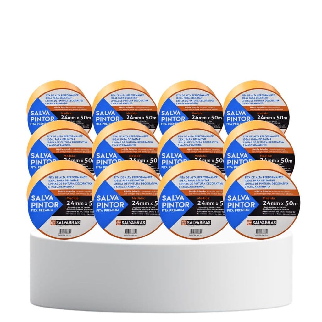 1 CX FITA CREPE LARANJA 24MMX50M - 48 unidades